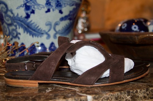 TOD’S TODS sandali donna scamosciati marrone scuro fibbia piatta taglia 39