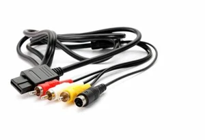 Câble AV RCA S-Vidéo pour Super Nintendo - Nintendo 64 - Game Cube - 1,8 m - Imagen 1 de 6