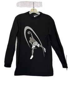 Vintage And 1 Youth T-Shirt Size XL 18/20 Basketball Graphic Black Long Sleeve - Picture 1 of 10