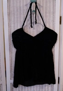 MONICA BIANCO Women’s Sleeveless Viscose Blend Top Size M Black - Picture 1 of 3