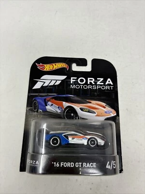 Hot Wheels  ‘16 Ford GT Race Forza Motorsport 4/5 HTF Real Riders 2016 - Image 1 of 4