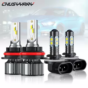 For Dodge Dakota 2001 2002 2003 LED Headlight High/Low Beams + Fog Lights Bulbs - Picture 1 of 21