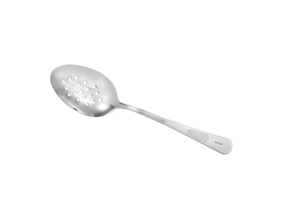 Mercer Culinary M35160 9" Cuchara Chapada Acero Inoxidable con Cuenco Perforado Foto 1 de 1