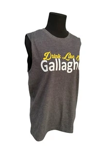 Camiseta sin mangas unisex Drink Like A Gallagher mediana fiesta bar universidad diversión elástica - Imagen 1 de 5