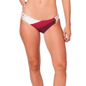 Fox Racing Kingsport Womens Lace Up Bikini Bottom Cranberry XS - Picture 1 of 4