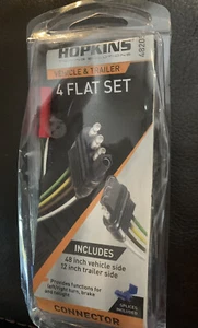 Hopkins Truck Trailer Wiring Harness Connector Kit for 4 Pin Flat Set New - Picture 1 of 2