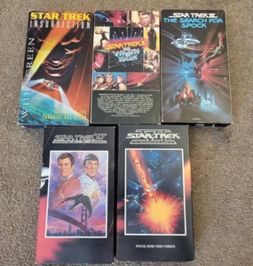 Lot of 5 VHS Star Trek Insurrection Wrath of Khan, Search for Spock, Voyage Home - Imagen 1 de 6