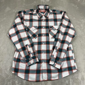 Dixxon Flannel Co. Men's Size L Undefeated Miami Dolphins Plaid Button Up NFL - Picture 1 of 8