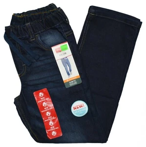 Wrangler #10296 NEW Boys' Slim Fit Elastic Waist Drawstring Stretchy Knit Jeans - Picture 1 of 3