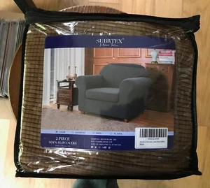 Subrtex Home Decor 2-Piece Sofa Slipcovers for Chair Coffee NEW - Picture 1 of 2