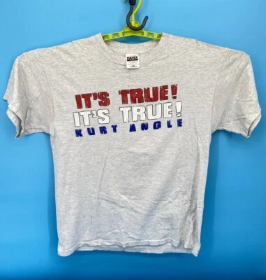 Camiseta de Colección Kurt Angle Grande Its True Wrestling Camiseta WWF Y2k 2000 WWE Para Hombres 1 Foto 1 de 4