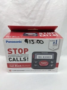 Panasonic Call Blocker Stop Calls! Telemarketer Robocall Trusted #s KX-TG3101B - Zdjęcie 1 z 6
