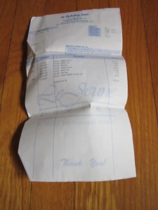 Vintage Holiday Inn Receipt Le Jeune Centre Miamai FL 1990s - Picture 1 of 8