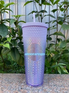 Starbucks 2022 Taiwan Iridescent Purple Studded Cup Tumbler - Picture 1 of 5