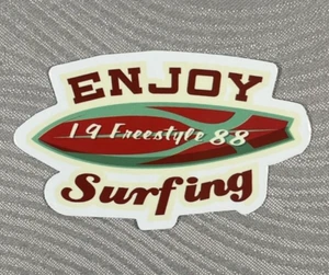 Enjoy Surfing Waterproof Vinyl Sticker - Picture 1 of 2