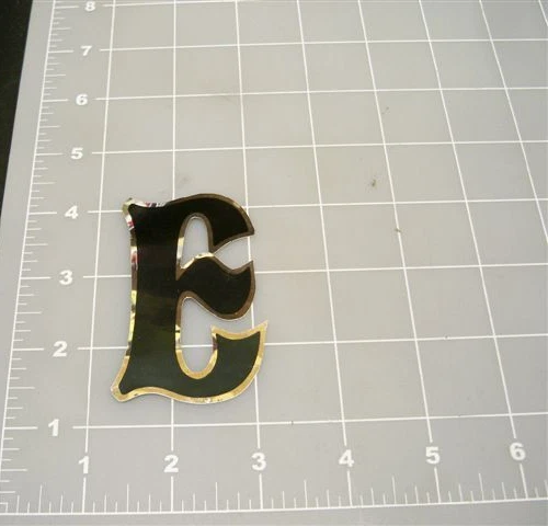 LETTER E 贴纸 3 英寸黑色乙烯基 1 数量比赛评分免运费 — 第 1/1 张图片