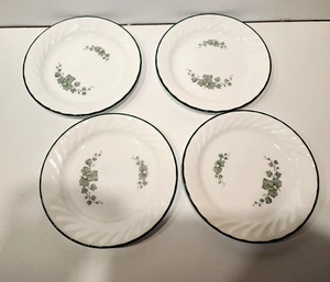 Corelle Callaway Efeu Salat Dessert Teller 7 1/8" grün gewirbelte Ränder 4er Set - Bild 1 von 3