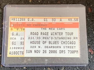 Vintage Ticket Stub The New Cars Live Concert House Of Blues Chicago 11/26/2006 - Picture 1 of 2