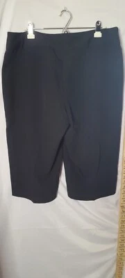 Studio 1940 Womens 18W Black Capri Cropped Comfort Dress Pants Stretch  Casual  - Image 1 of 4