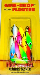 Cabezales flotadores de espuma Northland Tackle #2 Gota de goma (paquete de 12 colores surtidos) - Imagen 1 de 1