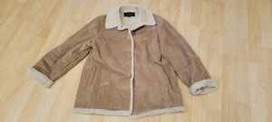 Großer Utex Design Western/Sherpa Mantel Damen Wildlederimitat Jacke braun, Taschen - Bild 1 von 11