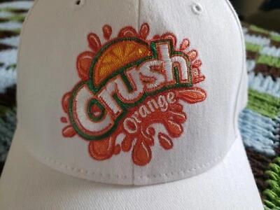 New White Orange Crush Soda baseball hat/cap with adjustable strap - Image 1 of 4