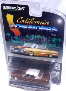 KKar Greenlight - 2023 California Lowriders - 1973 Cadillac Deville- Brown/White - Picture 1 of 6