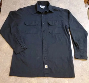 Carhartt Camicia da Lavoro Uomo Manica Lunga S224 Nera Uomo M - Foto 1 di 10