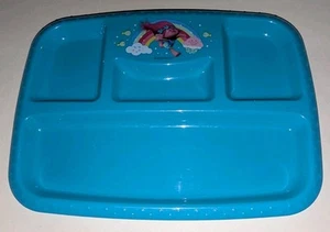 TROLLS ZAK DESIGNS MOHN CUPCAKES & REGENBOGENBLAU KUNSTSTOFF GETEILT TELLER 4 ABSCHNITTE - Bild 1 von 5