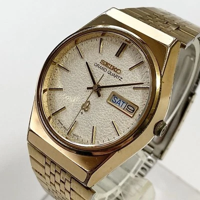 SEIKO GRAND QUARTZ 4843-8100 Day-date Men's vintage watch Battery replaced - Image 1 of 4