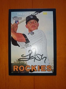 2016 Topps Heritage High Number - Trevor Story #THC-707 Black Border (RC) - Picture 1 of 2
