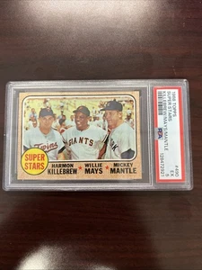1968 Topps Super Stars Mantle Mays Killebrew Card #490 PSA 5 Centered New Slab - Picture 1 of 6