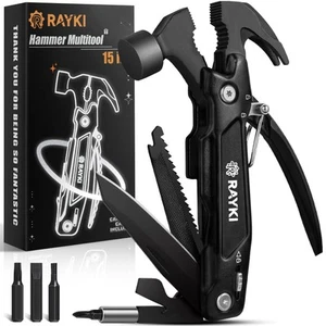 Stocking Stuffers for Men Hammer Multitool 15 in 1 Christmas White Elephant B... - Picture 1 of 6