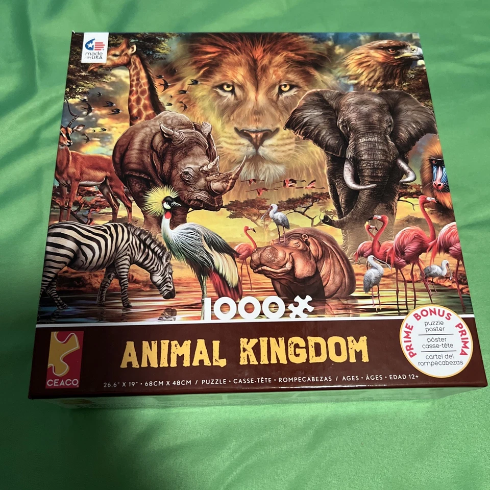 Animal Kingdom 1000 Piece Jigsaw Puzzle - Bonus Poster - Image 1 of 3