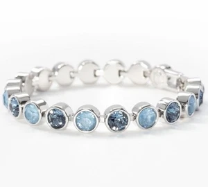 💎Touchstone Crystal Bracelet Blue Rhodium 7 1/4” New Condition - Picture 1 of 1