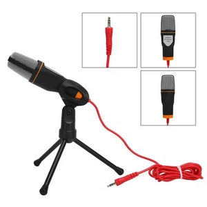 Condenser Computer Mic Wired Stereo 3.5mm With Stand Recording Studio S FY - Afbeelding 1 van 23