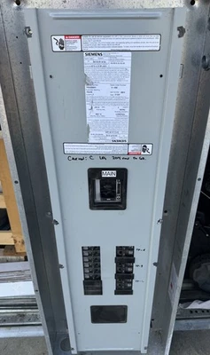 Siemens P1 400 Amp Main Breaker Panel 120/240V 3 Phase 4 Wire 18 Circuit - Image 1 of 4