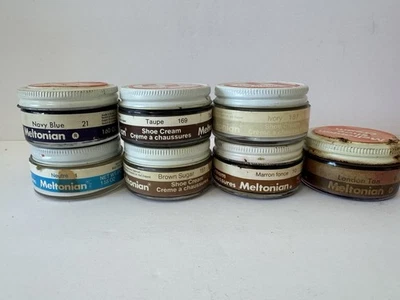 Lote 7 Zapatos Meltonianos Vintage Crema Pulido Neutro Marfil Marrón Marrón Taupe Azul Marino Foto 1 de 4