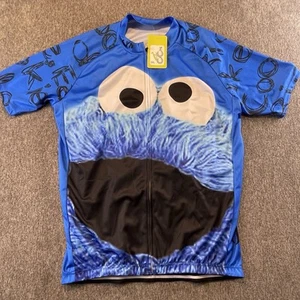Sesame Street Cookie Monster "Ride Bike Eat Cookie" Cycling Jersey Men’s XXL - Picture 1 of 13