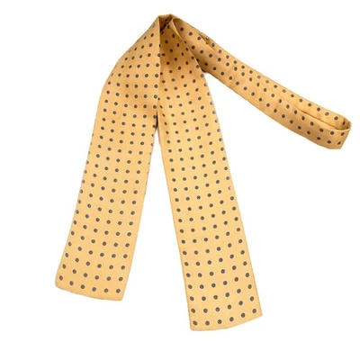 Vintage Audrey Talbott Mens Silk Yellow Ascott Tie Robert Talbott - Image 1 of 4