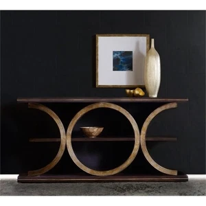 Melange Presidio Console Table in Dark Walnut Wood Finish by Hooker Furniture - Picture 1 of 3