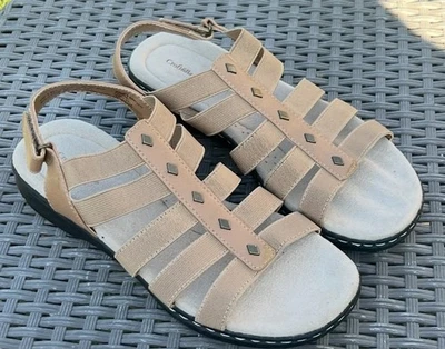 Croft&Barrow Women's Tan Wedge Sandals - Size 8 - Image 1 of 4