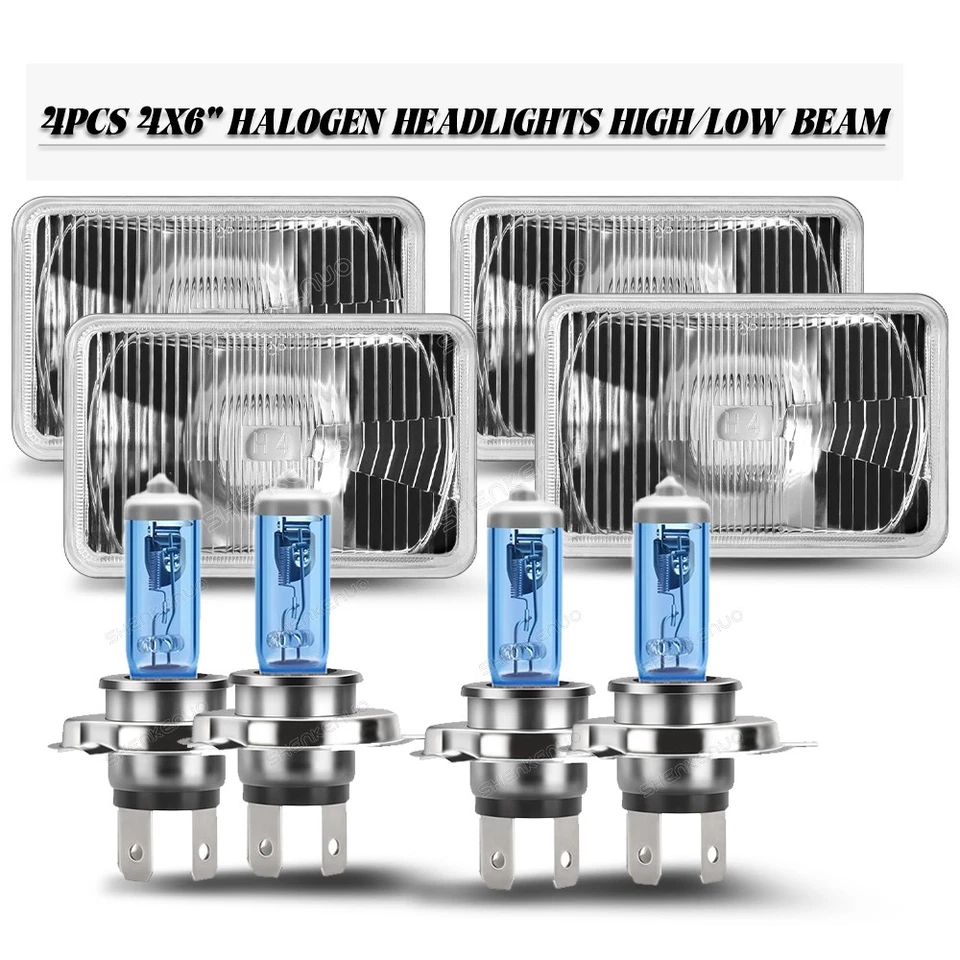 4x For GMC W3500 W4500 W5500 Forward 4x6" inch LED Headlights Hi/Lo Beam DOT H4 - Image 1 of 1