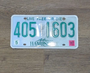 License Plate New Hampshire LIVE FREE OR DIE #405 1603 Expired  - Picture 1 of 7