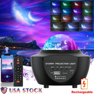 LED Galaxy Projector Starry Night Lights Aurora Moon Wave Music Player Lamps USA