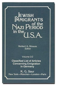 Jüdische Einwanderer der Nazizeit in den USA Vol. 3/2 HB 1982 W2 - Bild 1 von 1