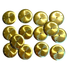 Vintage Bulova Accutron goldfarbene Tri-Uhr Ersatz-Zifferblatt Fadenkreuz - Bild 1 von 10