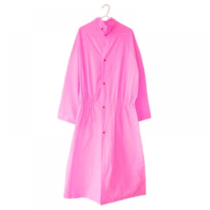 women's raincoat lady size pink colour Hooded long size - Picture 1 of 2