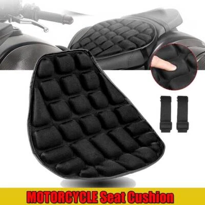 Cojín de asiento de gel cómodo universal para asiento de motocicleta cubierta de presión alivio almohadilla de aire Foto 1 de 4