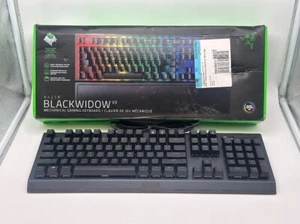 Razer Blackwidow V3 Full Size Wired Mechanical Green Clicky Tactile Switch - Picture 1 of 9